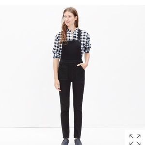 Madewell cross-back denim overalls